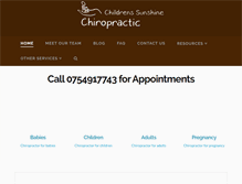 Tablet Screenshot of childrenssunshinechiropractic.com.au